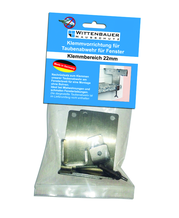 Taubenabwehr FENSTER - Klemmvorrichtung